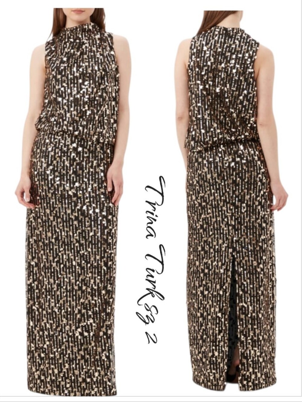 Nwt Trina Turk Cocktail Sequin Dress Sz 2